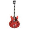 D'Angelico Guitars Premier DC Double-Cutaway Semi-Hollow Body Electric Guitar with Stairstep Tailpiece, Fiesta Red Red
