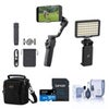 DJI Osmo Mobile 6 Smartphone Gimbal, Black, Bundle with Shoulder Bag, Cleaning Kit, 64GB microSDXC Memory Card & Smart Light Black