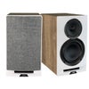 ELAC Uni-Fi Reference 6.5" 140W 3-Way Bookshelf Speaker, Pair Satin White/Oak Sides