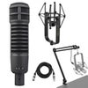 Electro-Voice RE20 Variable-D Dynamic Cardioid Microphone with Shockmount, Broadcast Arm, Shoc kMount, 15' XLR Cable Black