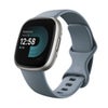 Fitbit Versa 4 Fitness GPS Smartwatch, Waterfall Blue/Platinum Aluminum Platinum Aluminum Case with Sport Band