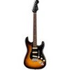 Fender American Ultra Luxe Stratocaster Floyd Rose HSS Electric Guitar, Rosewood Fingerboard, Mystic Black Sunburst (Brown)