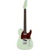 Fender American Ultra Luxe Telecaster Floyd Rose HH Electric Guitar, Maple Fingerboard, Mystic Black Transparent Green