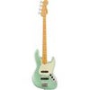 Fender American Professional II Jazz Left-Handed Bass Guitar, Maple Fingerboard, Miami Blue Mystic Surf Green
