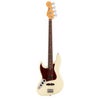 Fender American Professional II Jazz Left-Handed Bass Guitar, Maple Fingerboard, Miami Blue Olympic White