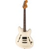 Fender Tom DeLonge Signature Starcaster Electric Guitar, Satin Shell Pink Olympic White
