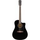 Fender CD-60SCE Dreadnought Single-Cutaway Acoustic Electric Guitar, Black