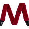 Fender 2" Poodle Plush Polyester Strap Red
