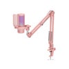 Feelworld VM1 USB-C Cardioid Condenser Gaming Microphone with Boom Arm Pink
