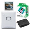 Fujifilm Instax Square Link Wireless Smartphone Printer, Midnight Green, Bundle with SQUARE Instant Color Film Twin Pack and HD-1 Portable Drive Case White