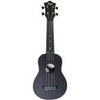 Flight TUS35 Travel Series Soprano Ukulele with Gig Bag , 15 Frets, Natural Linden Top, Vintage Open Gears Tuners Black