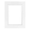 Framatic Modern 8x10" Wood Frame with Skinny Mat for 8x10" Photograph, Black White