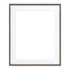 Framatic Woodworks 8x10" Dark Espresso Hardwood Frame Matted for a 5x7" Photograph Gray