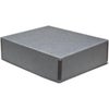 Print File Drop-Front Metal Edge Archival Storage Box, 17.5x22.5x3", Gray Gray