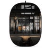 Glow CBA-CS0001 5x6.5' Fabric Collapsible Backdrop, Street Abandoned Sites