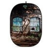Glow CBA-TA0006 5x6.5' Fabric Collapsible Backdrop, Abstract Textured Abandoned Sites