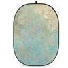 Glow CBA-WW0005 5x6.5' Fabric Collapsible Backdrop, Wooden Wall Floral Painting