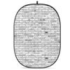 Glow CBA-TB0004 5x6.5' Fabric Collapsible Backdrop, Bokeh Textured Brick Wall