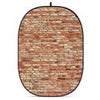 Glow CBA-WW0005 5x6.5' Fabric Collapsible Backdrop, Wooden Wall Brick Wall