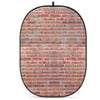 Glow CBA-PF0007 5x6.5' Fabric Collapsible Backdrop, Floral Painting Brick Wall