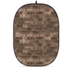 Glow CBA-TA0013 5x6.5' Fabric Collapsible Backdrop, Abstract Textured Brick Wall