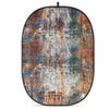 Glow CBA-TB0004 5x6.5' Fabric Collapsible Backdrop, Bokeh Textured Rusty Wall