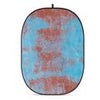Glow CBA-WW0005 5x6.5' Fabric Collapsible Backdrop, Wooden Wall Rusty Wall