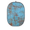 Glow CBA-TA0006 5x6.5' Fabric Collapsible Backdrop, Abstract Textured Rusty Wall