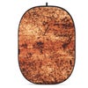 Glow CBA-WW0009 5x6.5' Fabric Collapsible Backdrop, Wooden Wall Rusty Wall