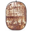 Glow CBA-WW0010 5x6.5' Fabric Collapsible Backdrop, Wooden Wall Rusty Wall