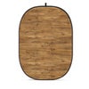 Glow CBA-WW0009 5x6.5' Fabric Collapsible Backdrop, Wooden Wall Wooden Wall