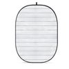 Glow CBA-WB0012 5x6.5' Fabric Collapsible Backdrop, Brick Wall Wooden Wall