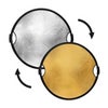 Glow Circular Collapsible Reflector with Handles (22", Gold/White) Silver/Gold