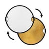 Glow Circular Collapsible Reflector with Handles (22", Gold/White) Gold/White