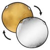 Glow 5-in-1 Collapsible Circular Reflector with Handles (52") Silver/Gold