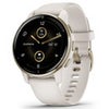 Garmin Venu 2 Plus 43mm GPS Smart Watch, Powder Gray with Silicone Band Gold Stainless Steel Case with Sport Band