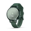 Garmin Lily 2 Active Sport GPS Smartwatch with Purple Jasmine Silicone Band for Women, Silver Green