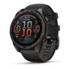 Garmin fenix 8 Solar Sapphire 47mm GPS Smartwatch, Titanium with Amp Yellow/Graphite Silicone Band Carbon Gray DLC Titanium