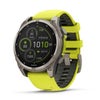 Garmin fenix 8 Solar Sapphire 47mm GPS Smartwatch, Titanium with Amp Yellow/Graphite Silicone Band Titanium