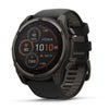 Garmin fenix 8 Solar Sapphire 51mm GPS Smartwatch, Carbon Gray DLC Titanium with Black/Pebble Gray Silicone Band Carbon Gray DLC Titanium