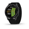 Garmin Approach S50 43mm AMOLED GPS Golf Smartwatch, Slate Aluminum Bezel with Black ComfortFit Nylon Band Slate Aluminum Case with Nylon Band