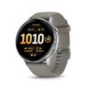 Garmin Venu 4 45mm AMOLED GPS Smartwatch, Slate with Black Silicone Band Silver