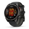 Garmin fenix 8 Pro Sapphire 47mm AMOLED GPS Smartwatch, Carbon Gray DLC Titanium with Black/Pebble Gray Silicone Band Carbon Gray DLC Titanium