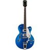 Gretsch G5420T Electromatic Classic Hollow Body Single-Cut Bigsby Electric Guitar, Orange Stain Metallic Azure