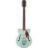 Gretsch G2655T-P90 Streamliner Collection Center Block Jr. Double-Cut P90 Electric Guitar with Bigsby, Two-Tone Mint Metallic with Vintage Mahogany Stain Mint (Green)
