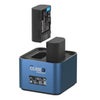 Hahnel ProCUBE 3 Professional Twin Charger for Select Canon Batteries, Red Blue