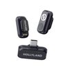 Hollyland LARK A1 2.4GHz 2-Person Wireless Mini Duo Version Lavalier Microphone System with USB-C Connector, Space Gray Space Gray
