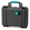 HPRC 2400CUB Resin Hard Case with Cubed Foam, Black with Blue Handle Black