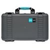 HPRC 2550WE Wheeled Resin Hard Case without Foam, Gray with Blue Handle Gray