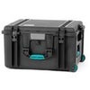 HPRC 2730 Wheeled Waterproof Hard Case with Cubed Foam, Black Black with Blue Handle